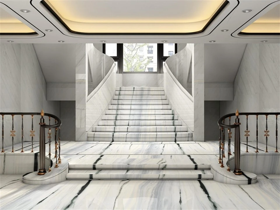 panda white marble interior decoration (11)